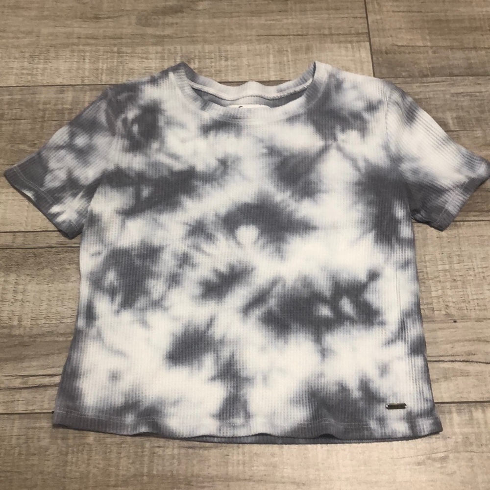 hollister cropped waffle knit t shirt